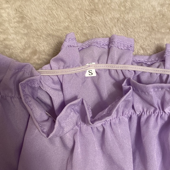 🔮 Purple Ruffle Crop Top 🔮 - Picture 3 of 4